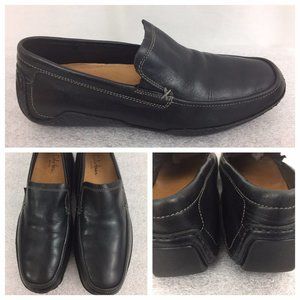 Cole Haan Black Leather loafers Shoes Slip-Ons Drive Heel Mens US 8 M